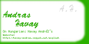 andras havay business card